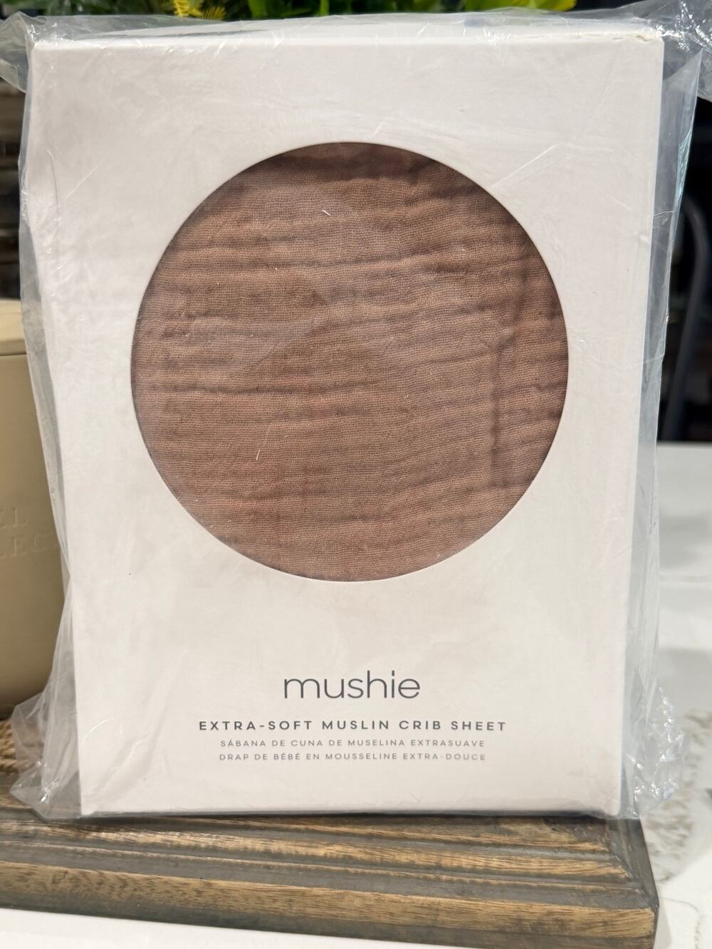 Mushie Muslin Crib Sheet 28x52 Neutral Earth Tone 100% Cotton Baby Bedding